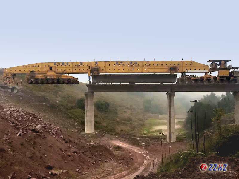 HZQDY900 Tire Type Bridge Erecting Crane with Carrying and Erection